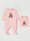 Moschino Pink Set For Baby Girl With Teddy Bear In Pink