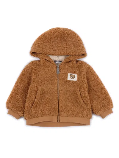 Moschino Babies' Padded Jacket In Brown