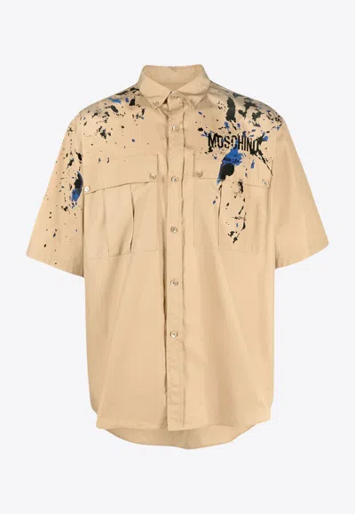 Moschino Paint Effect Short-sleeved Shirt