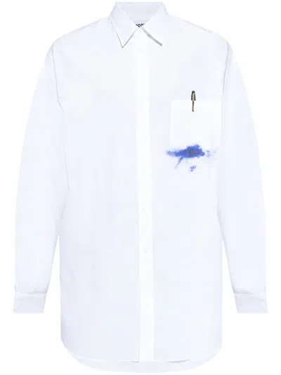 Moschino Paint-splatter Shirt In White