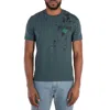 Moschino Painted Splatter Stretch Jersey T-shirt In Green