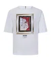 Moschino Enver Satin Blouse Still Life With Heart In White