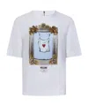 Moschino Couture Enver Satin Blouse Still Life With Heart In White