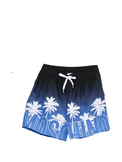 Moschino Palm-tree-print Swim Shorts In Multi