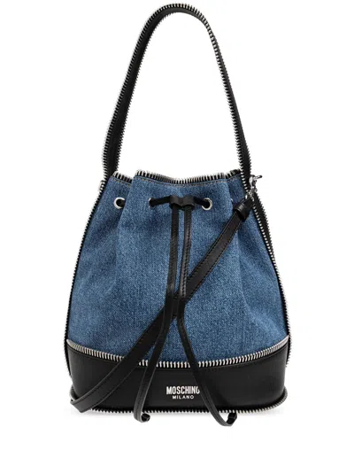 MOSCHINO PANELLED BUCKET BAG