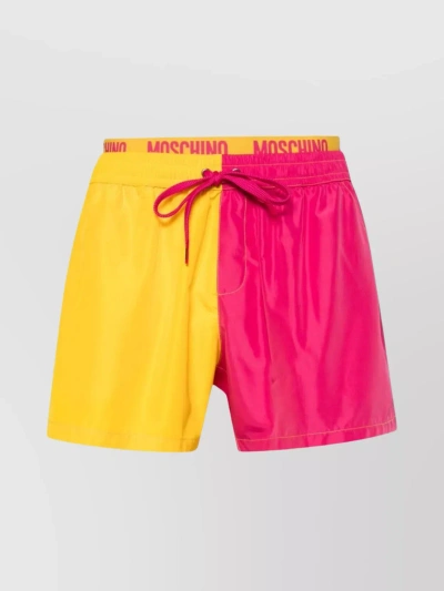 Moschino Panelled Swimwear With Convenient Pockets In Multi