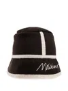 Moschino Panelled Wool Bucket Hat In Brown