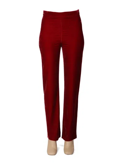Moschino Red Straight Flat Front Pants