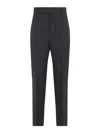 Moschino Tailored Grey Trousers With High Waist In Black