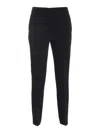 Moschino Pressed-crease Concealed-fastening Tapered Trousers In Negro