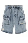 Moschino Ripped Cargo Denim Shorts