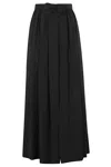 Moschino Bow Detailed Wide Leg Pants In Fantasia Nero