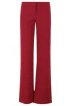 Moschino Stretch Crepe Flared Pants In Magenta