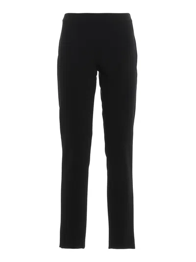 Moschino Soft Cady High Waisted Pants In Negro