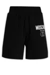 Moschino Logo-print Organic-cotton Shorts In A1555