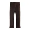 Moschino Straight-leg Trousers With Textured Corduroy Finish In Brown