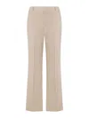 Moschino Wool Canvas Trousers In Beis
