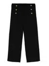 Moschino Decorative-buttons Straight Trousers In Black