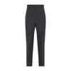 Moschino Contrasted-stitch Wool Pants In Gray