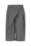 Moschino Overlapping-panel Shorts In Gray Fantasy