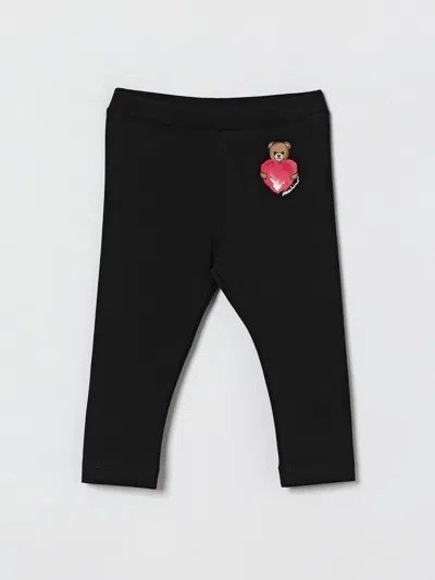 Moschino Babies' Teddy-print Leggings In Black