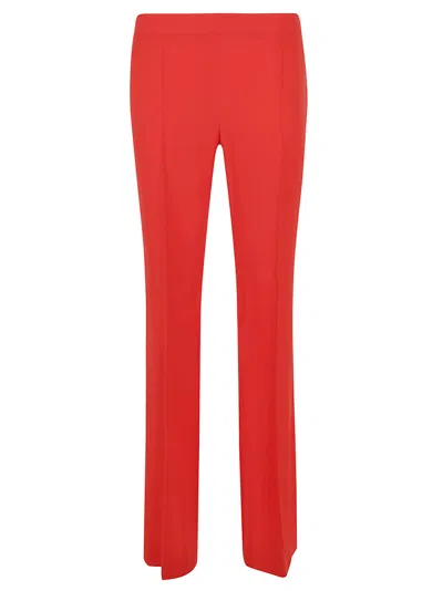 Moschino High-waist Straight-leg Trousers In Fantasia Rosso