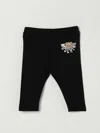 Moschino Black Leggings For Baby Girl With Teddy Bear In Black