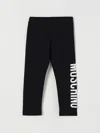 Moschino Legging In Jersey Logo Print In Black