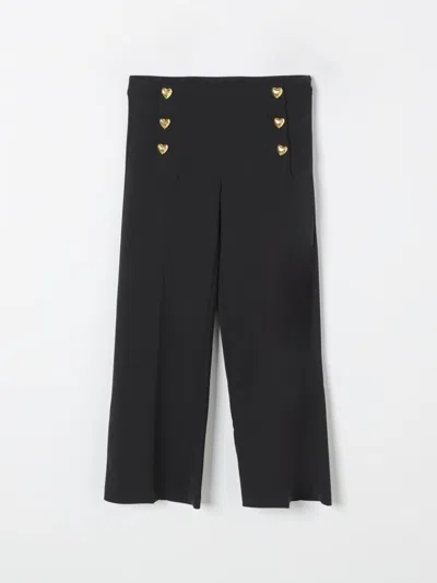 Moschino Kids'  Trousers In Schwarz