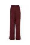 Moschino Silk Pants With Graphic Pattern In Printed