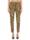 Moschino Women's Pants With Animal Pattern In Animalier