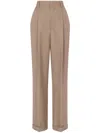 Moschino High-rise Straight Leg Trousers With Geometric Print In Beige