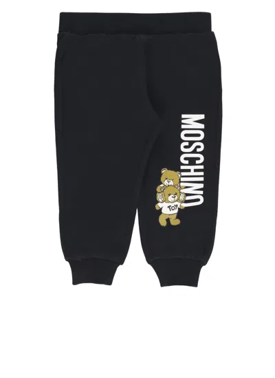 Moschino Babies' Pants With Print In Black