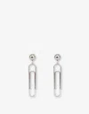 Moschino Paper Clips Drop Earrings In Silver
