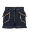 Moschino Trimmed Shorts With Pockets And Belt Loops In Black