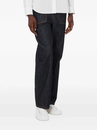 Moschino Patch-pocket Denim Jeans In Blue