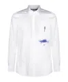 Moschino Office Inspiration Stretch Poplin Shirt In White