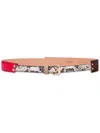 Moschino Patchwork Belt In Grey