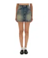 Moschino Denim Skirt Belt Loops In Blue