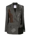 Moschino Patchwork Double-breasted Blazer In Black