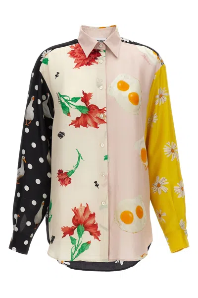 MOSCHINO MOSCHINO PATCHWORK PRINT SHIRT