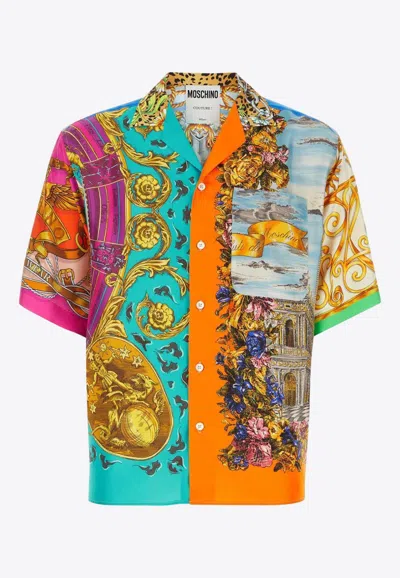 Moschino Patchwork Print Short-sleeved Shirt