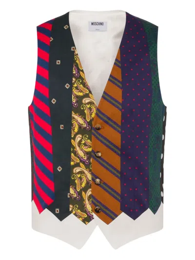MOSCHINO PATCHWORK WAISTCOAT