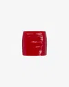Moschino Patent Leather Mini Skirt In Red