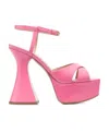 Moschino Chunky Heel Platform Sandals In Pink