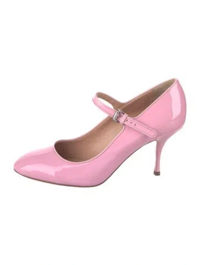 Pre-owned Moschino Patent Leather Pumps In Pink