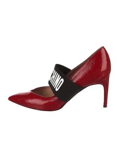 Pre-owned Moschino Patent Leather Pumps In Red