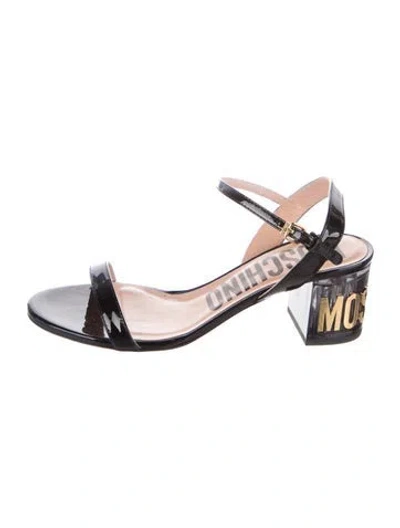 Pre-owned Moschino Patent Leather Sandals In Multi