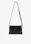 Moschino Structured Leather Shoulder Bag With Adjustable Strap