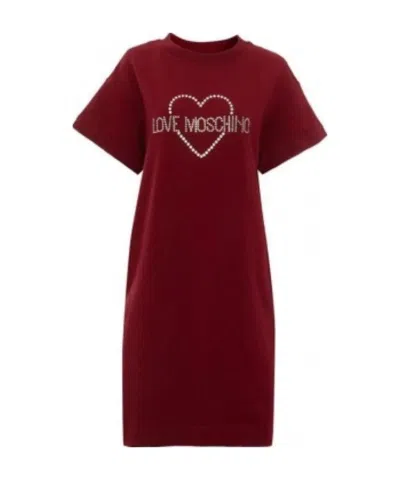 Moschino Pattern Dress In Red